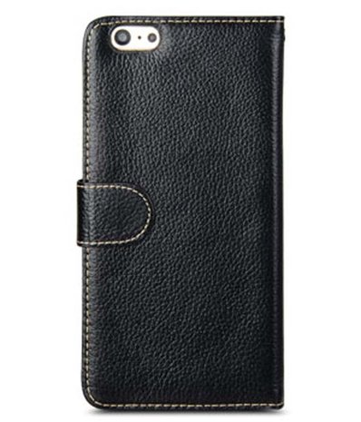 Melkco Premium Leather Wallet Case Black