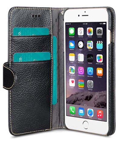 Melkco Premium Leather Wallet Case Black