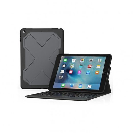 ZAGG Rugged Messenger iPad 9.7 2017 Backlit Keyboard case zwart