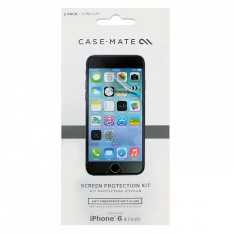 Case-Mate Screenprotector 2-Pack Anti-Glare, Anti-Fingerprint voor iPhone 6 / 6S / 7 / 8 / SE (2020)