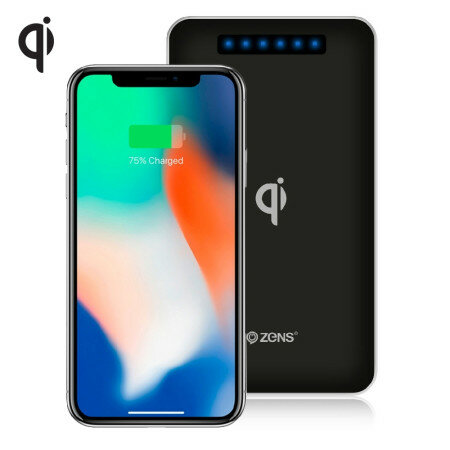 Zens Qi draadloze oplader / power bank 4500mAh (zwart)