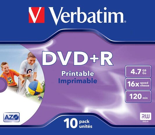 Verbatim DVD+R AZO 4.7GB 16X Jewel Case (10 Pack)