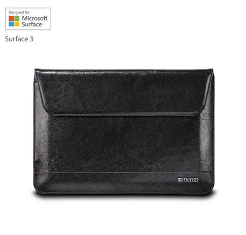 Maroo Executive Leather Sleeve Microsoft Surface 3 (12") zwart