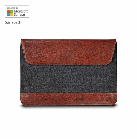 Maroo Woodland Brown Microsoft Surface 3 Flip case Bruin, Grijs