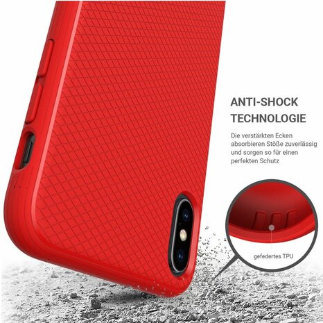 JT Berlin BackCase Pankow Soft voor iPhone X / XS (rood)