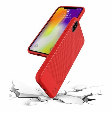 JT Berlin BackCase Pankow Soft voor iPhone XS Max (rood)