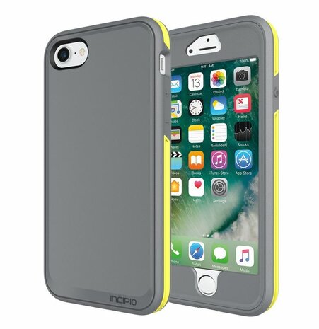 Incipio Performance Series Case [Max] voor Apple iPhone 7 / 8. Hoes Grijs, Geel