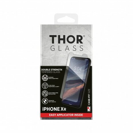 THOR Glass Screenprotector Case-Fit Easy Apply with Applicator (Transperant) voor de iPhone XS Max