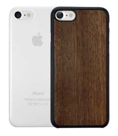 Ozaki O!Coat 0.3 Jelly + Wood Case | Apple iPhone SE (2020)/8/7 | ebony & clear 