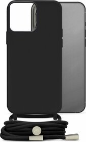 Mobilize Lanyard Gelly Hoesje met koord iPhone 13 Pro - black | Zwart flexibel TPU