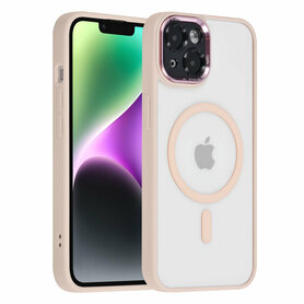 UNIQ Accessory iPhone 15 & 14 & 13 TPU Backcover - Magsafe Compatible - Doorzichtig - Roze