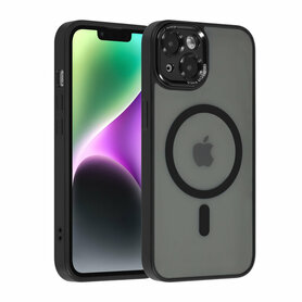 UNIQ Accessory iPhone 15 & 14 & 13 TPU Backcover - Magsafe Compatible - Doorzichtig - Zwart