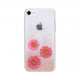 FLAVR iPlate Real Flower Gloria (roze) voor iPhone 6 / 6s / 7 / 8 / SE (2020)