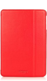 Knomo Folio Case Leather Scarlet Red voor iPad mini 1 t/m 3 Retina